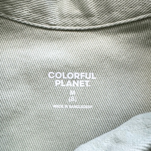 Colorful Planet Boys Zip Front Shacket Neutral Khaki Green Two Pocket M(… - Picture 2 of 16